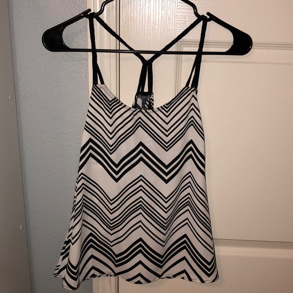 Tops - Black and white tank top